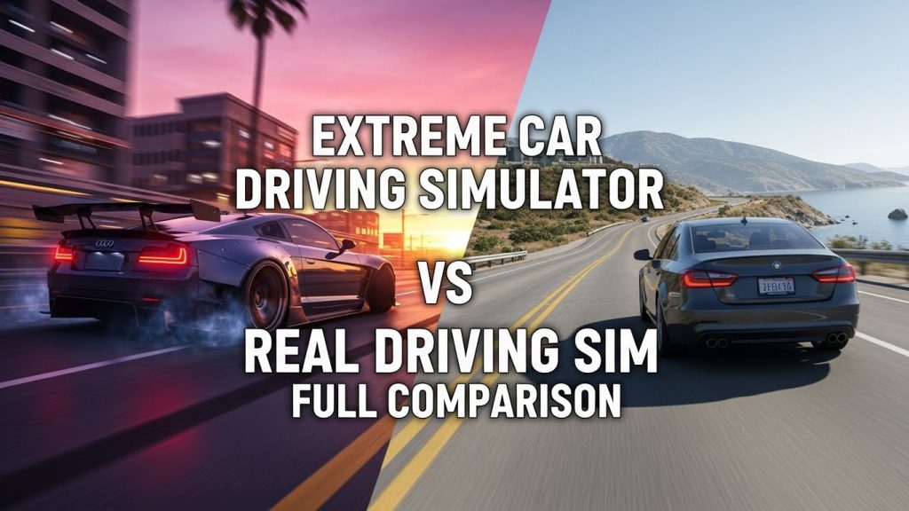 Car Driving Simulator vs Real Driving Sim